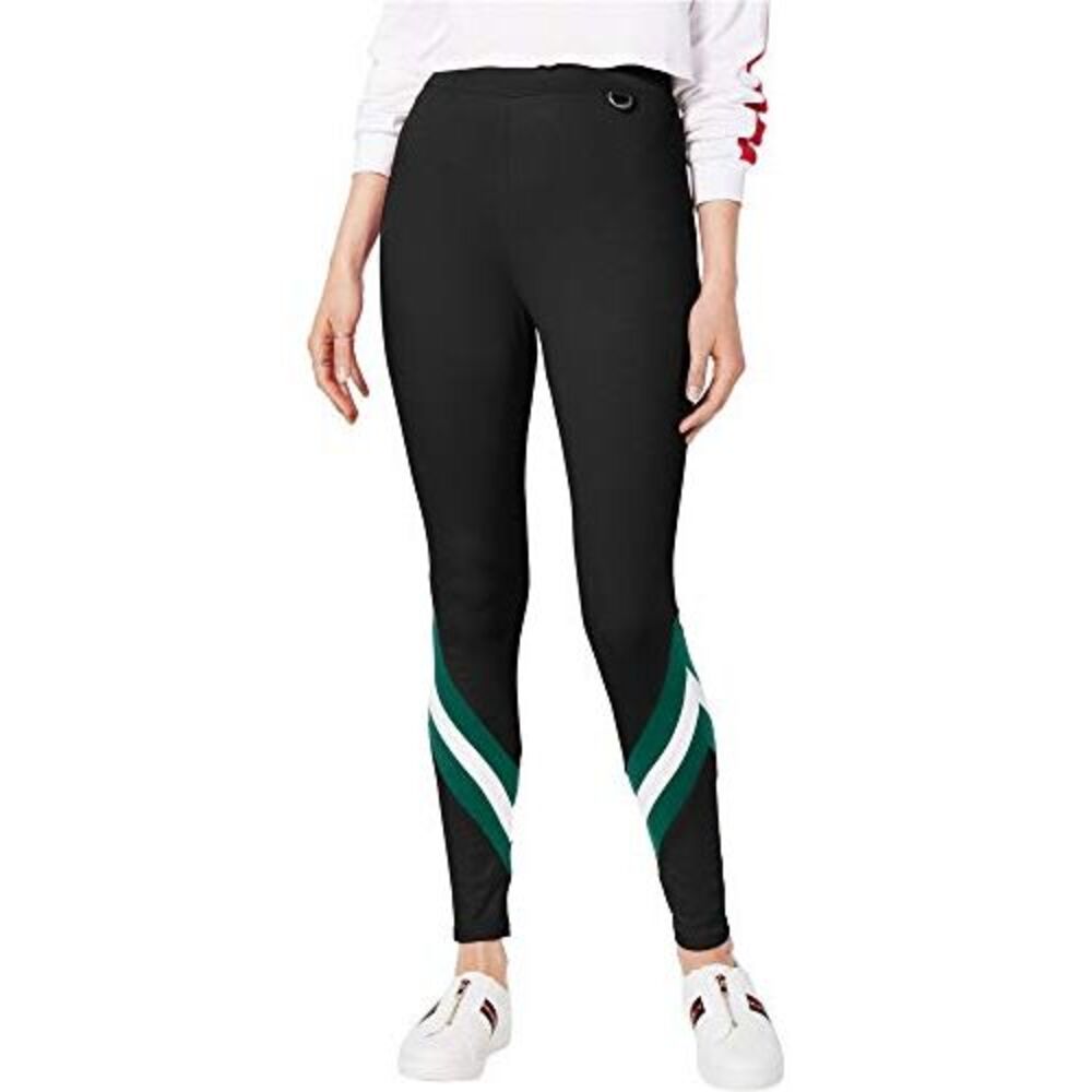 Project 28 Nyc Striped Hardware Detail Leggings